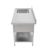 Plonge Inox 1 Bac Ocjedna ploha Desno - L 1000 x P 600 mm