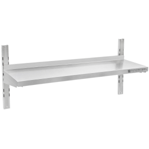Zidna polica od nehrđajućeg čelika na nosačima - L 800 x P 300 mm - Dynasteel
