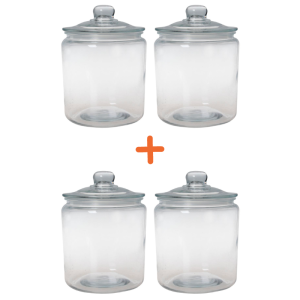 Bocal à Biscuits - 3,8 L - Lot de 4 - Dynasteel