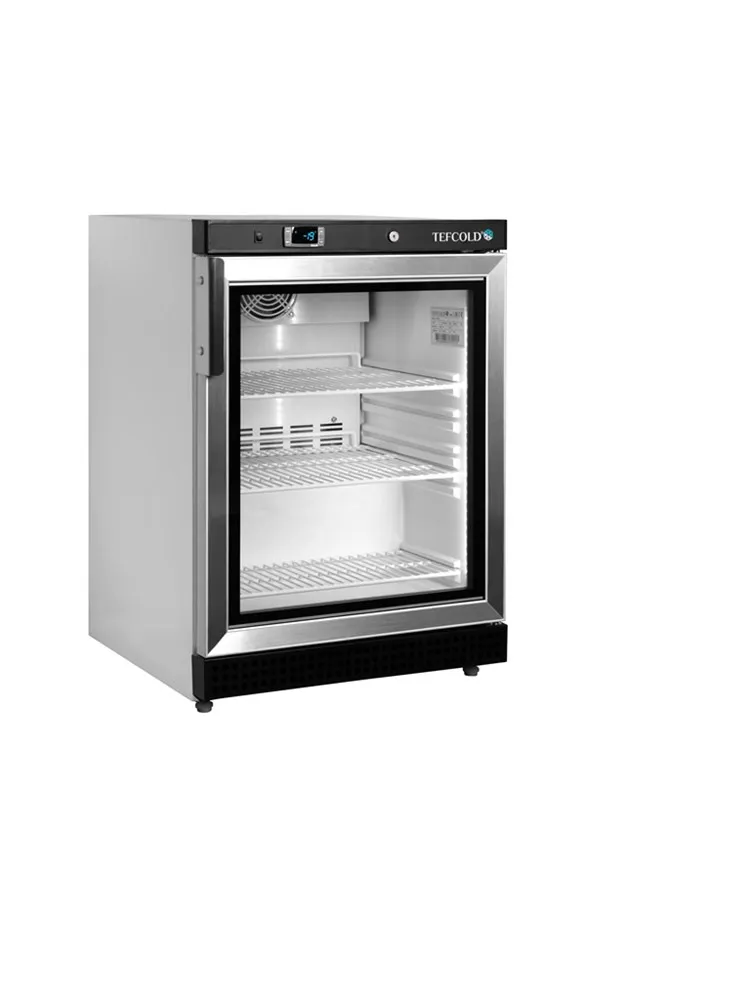 Ventilirani stakleni negativni hladnjak - Bijela - 120 L
