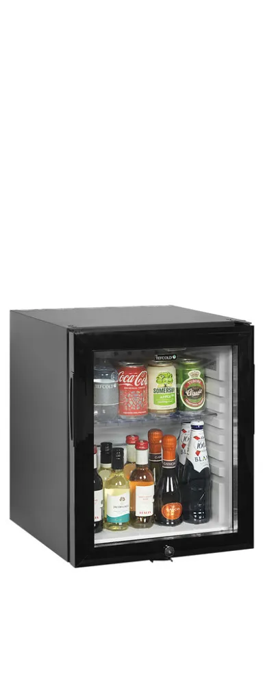 Mini bar hladnjak s crnim staklenim vratima - 24 L