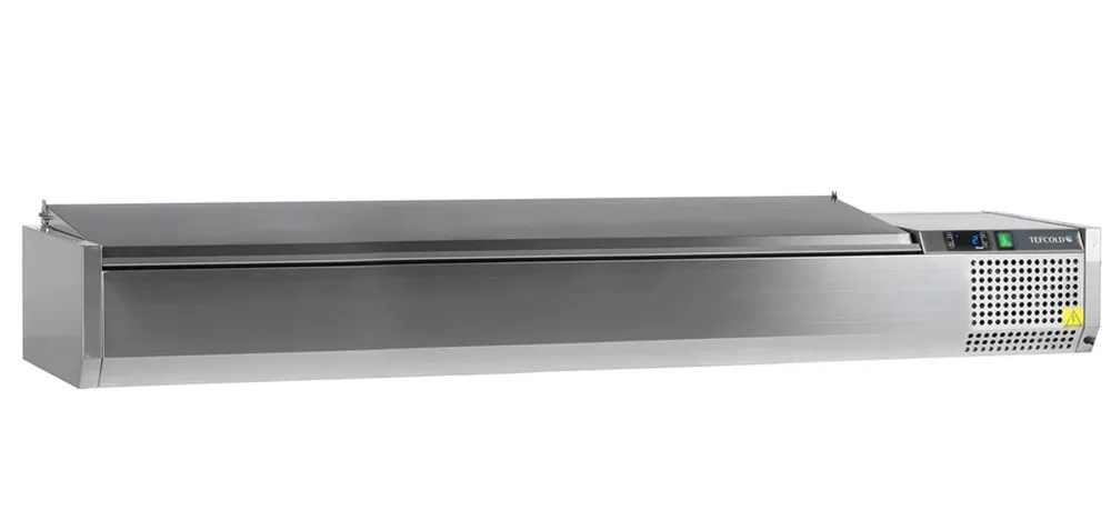 Saladette za postavljanje poklopca inox - Statička - 10 GN 1/4