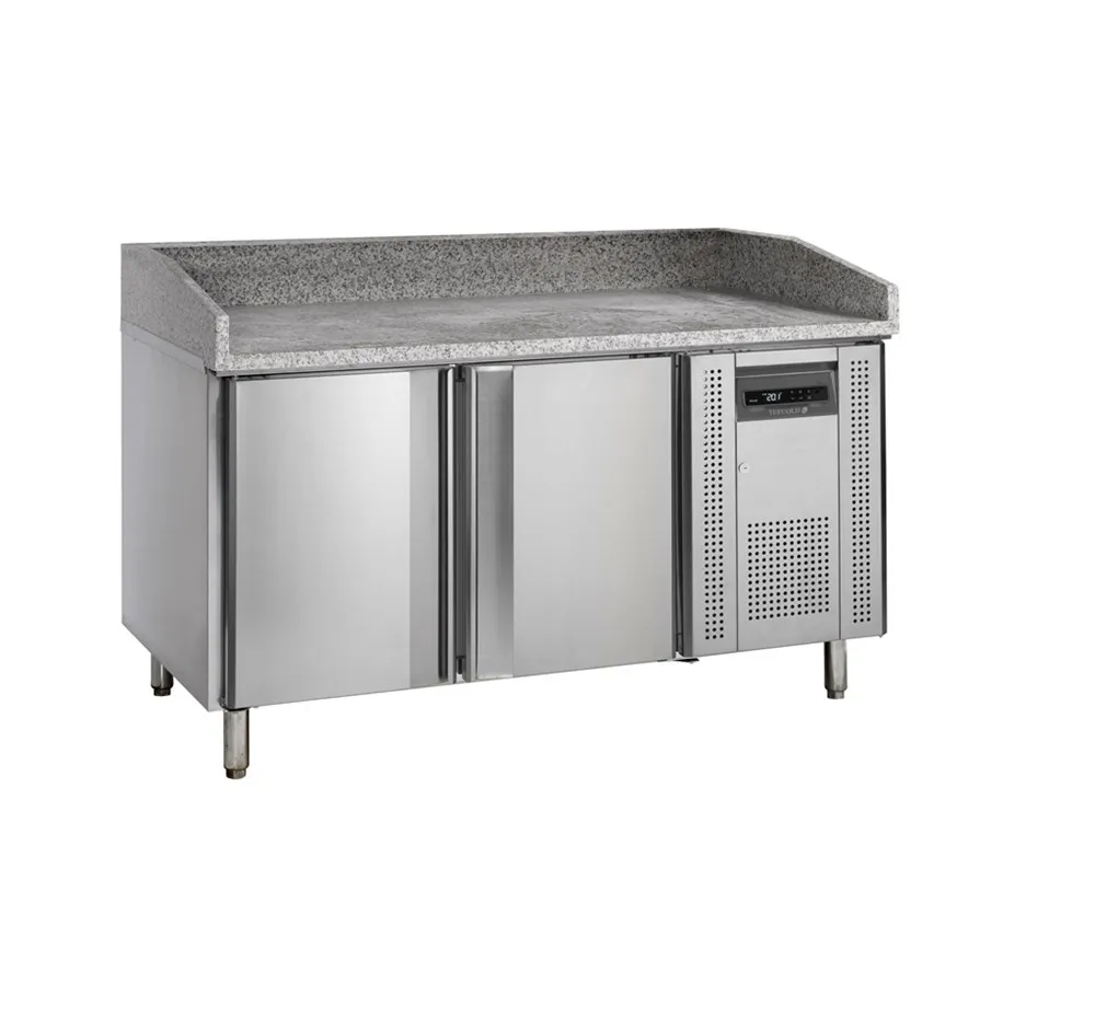 Stol za pizzu od nehrđajućeg čelika - 400 x 600 mm - 2 vrata