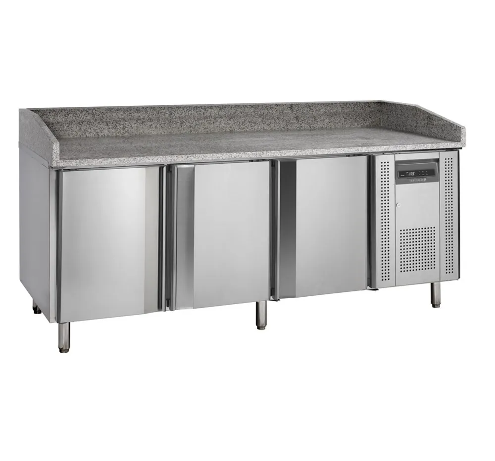 Stol za pizzu od nehrđajućeg čelika - 400 x 600 mm - 3 vrata