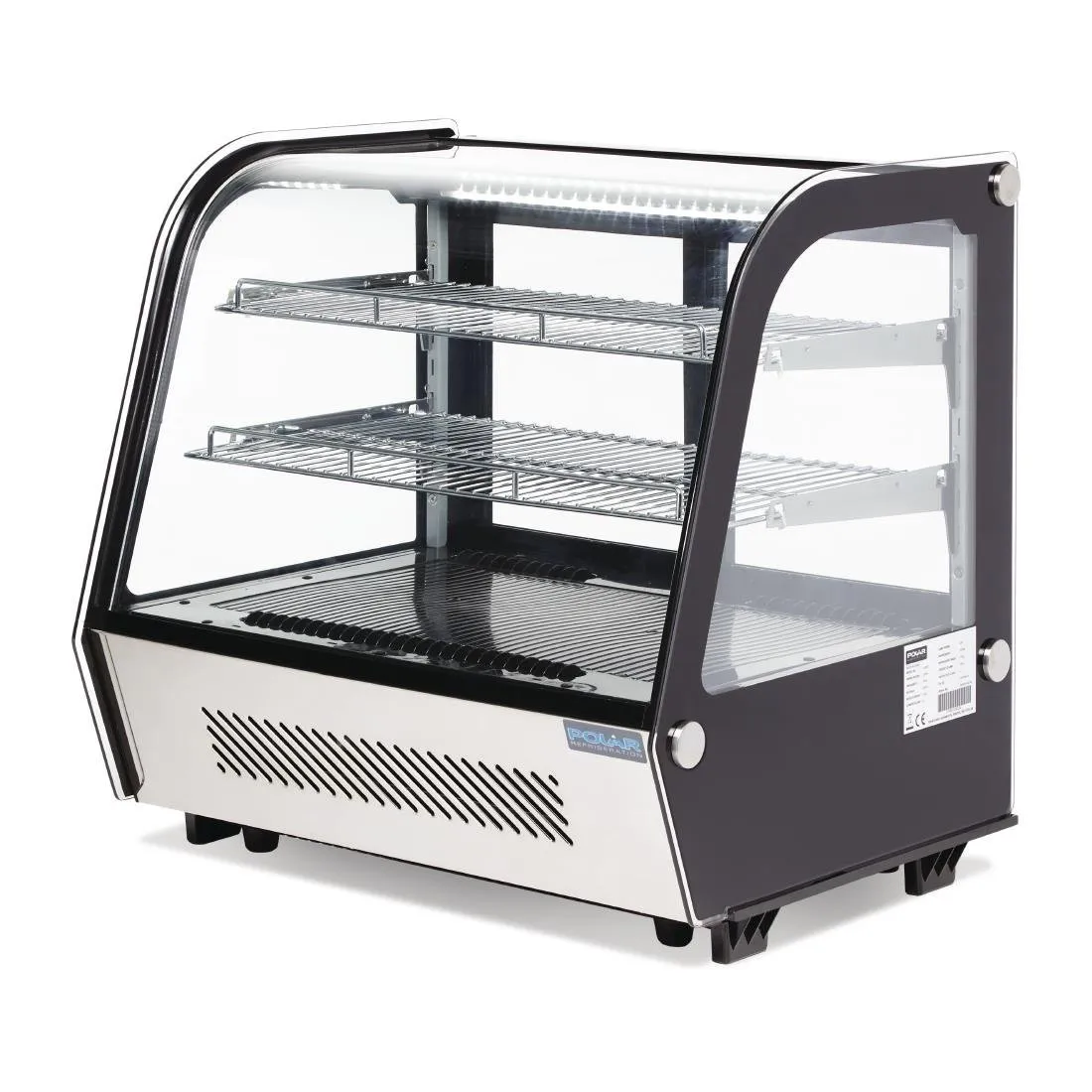 Crna rashladna vitrina za pult - 120 L