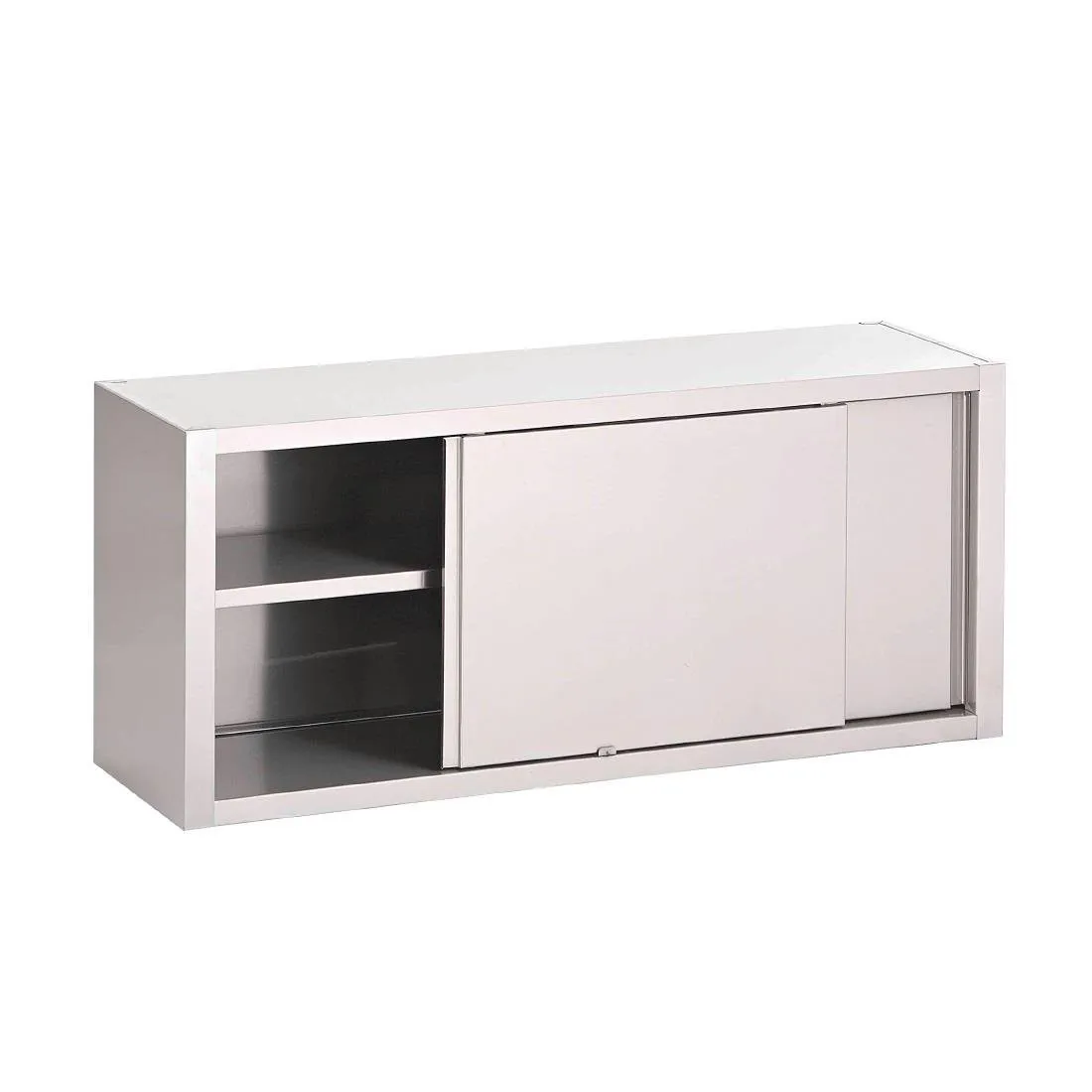 Ormar za zid od nehrđajućeg čelika s kliznim vratima - Š 1800 x D 400 mm