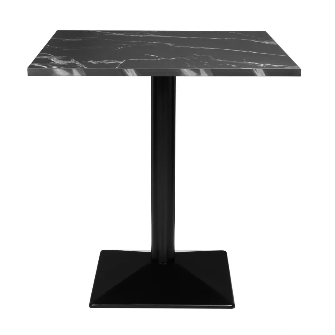 Kvadratni stol s efektom crnog kamena - 70 x 70 cm