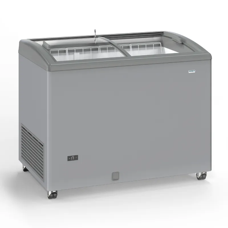 Zamrzivač s inox izgledom i kliznim staklenim vratima - 300 L