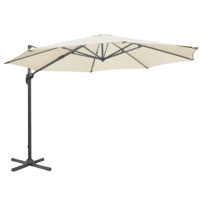 Parasol s pomakom Venice Ronde 360° Krem - 3,5 m