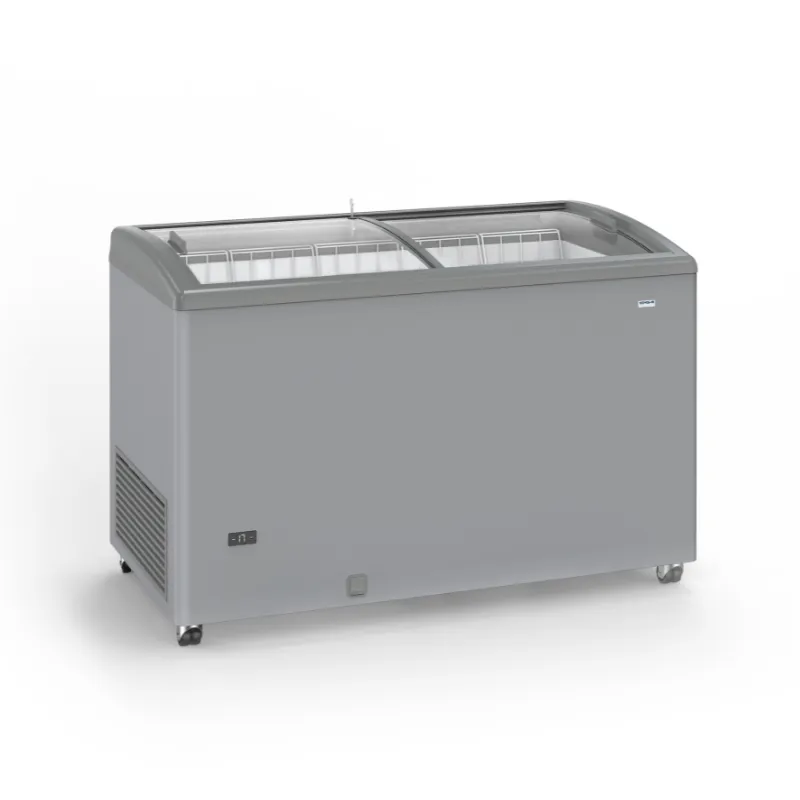 Zamrzivač s inox vanjskim izgledom i kliznim staklenim vratima - 400 L
