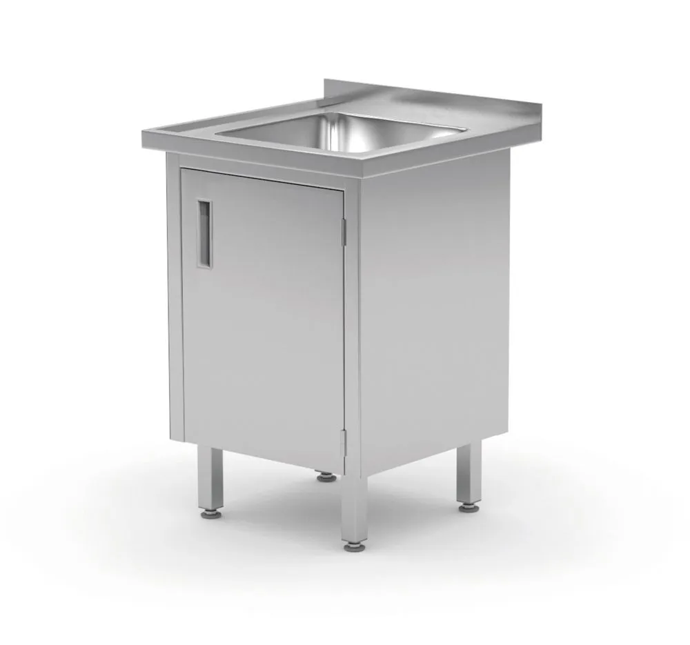 Zavareni sudoper s ormarićem - D 600 x Š 700 mm