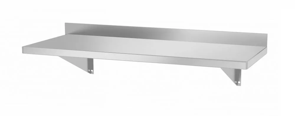 Zidna polica s 2 nosača - L 800 x 300 mm