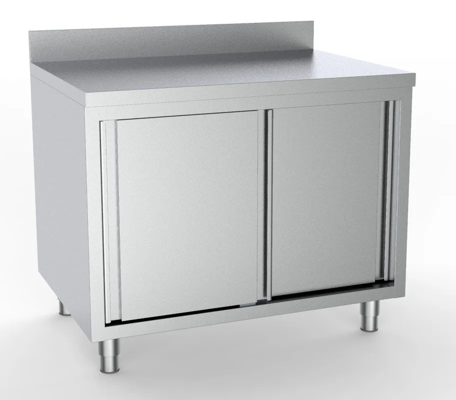 Rekonstruirani donji inox ormarić s 2 vrata i stražnjom pločom - L 2000 x P 600 mm