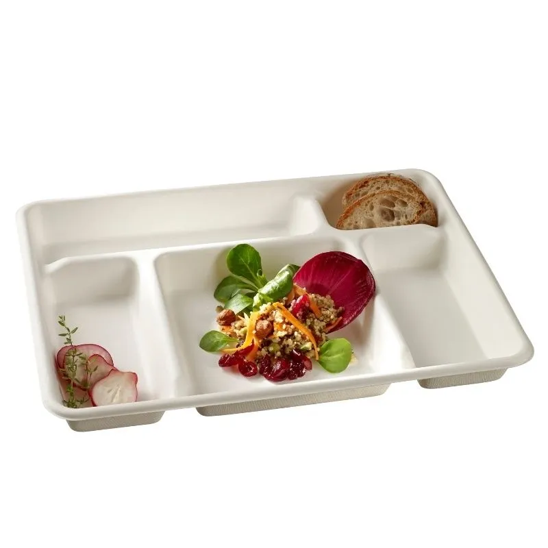 Ploča s 5 odjeljaka od pulpe - 320 x 230 mm - Paket od 25