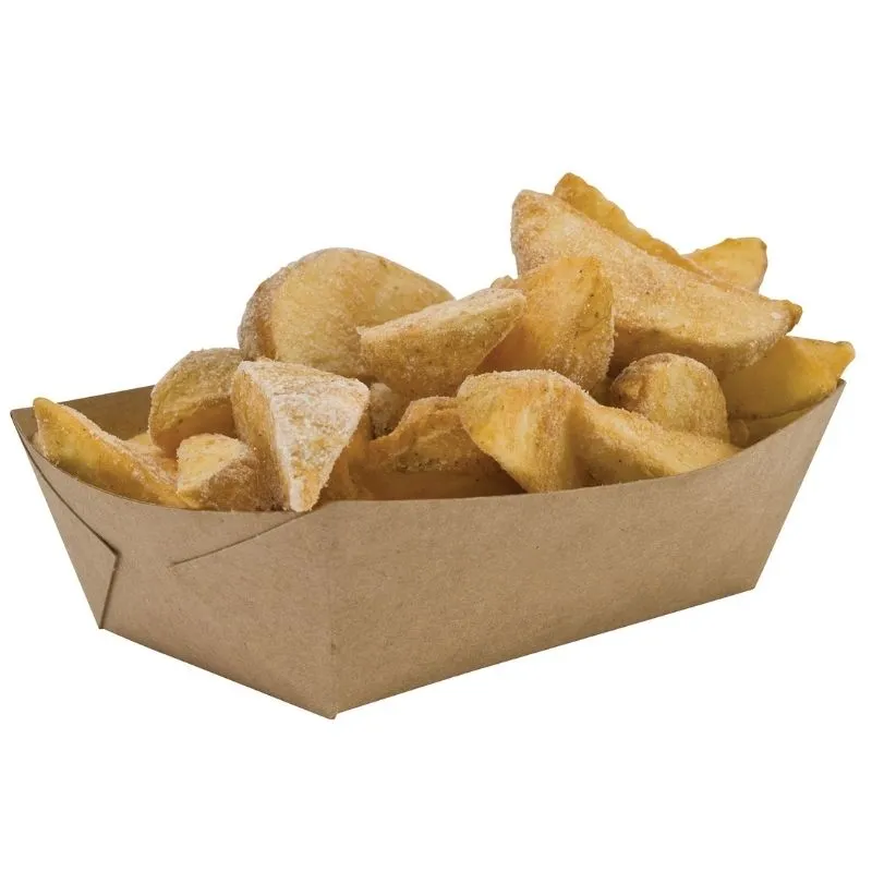 Kutija za pomfrit od kraft papira - Š 100 x D 60 mm - Eko odgovorno - Paket od 250