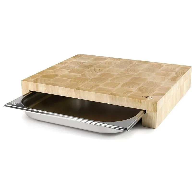 Daska za rezanje od drveta - 350 x 290 mm - Ladice GN 2/3 - Debljina 70 mm