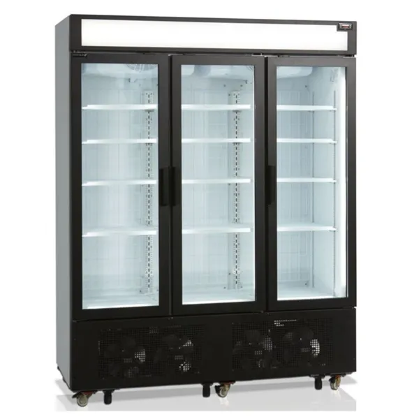 Vitrine zamrzivač s 3 staklena vrata s nadstrešnicom - 891 L