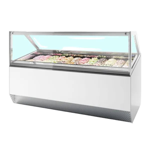 Vitrine za sladoled s ventilacijom s ravnim prednjim dijelom - 24 x 5 L