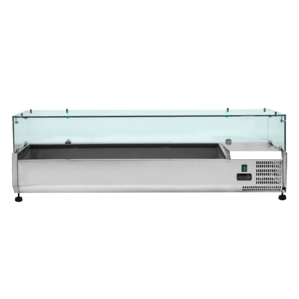 Saladette Hladnjak za postavljanje sa staklom - 5 x GN 1/3 + 1 x GN 1/2