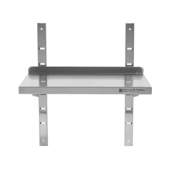 Zidna polica od nehrđajućeg čelika - L 800 x P 300 mm