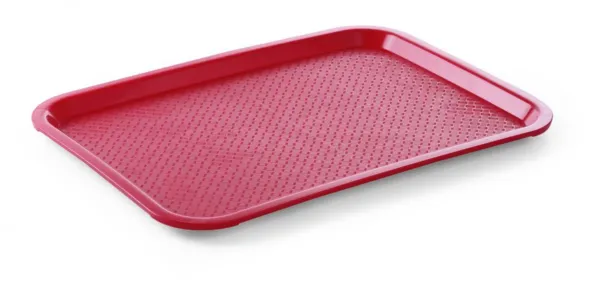 Rektangularni pladanj za brzu hranu crvene boje - 415 x 305 mm