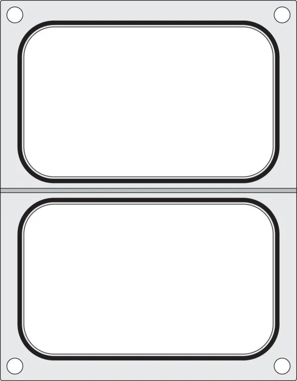 Matrica za zatvaranje za ručnu zatvaračicu - 2 pretinca 178 x 113 mm