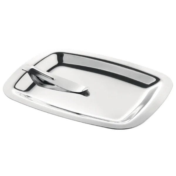 Ploča za dodavanje od nehrđajućeg čelika s kopčom - 150 x 120 mm