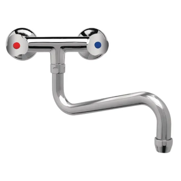 Slavina za miješanje Bitrou, teški model, 3/4", zidna montaža, niski vrat - L 250 mm