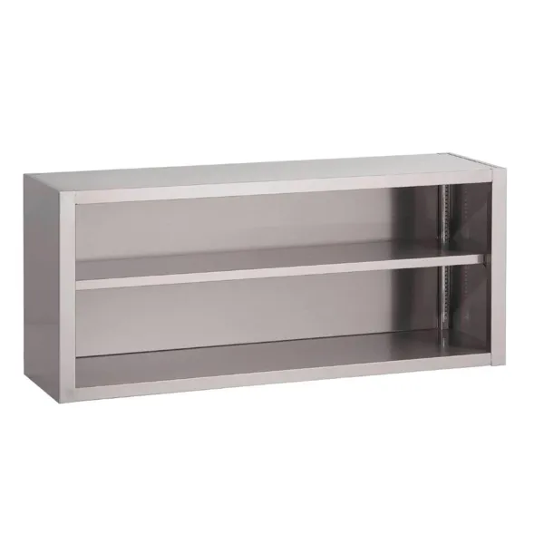 Otvoreni zidni ormar od nehrđajućeg čelika - Š 1800 x D 400 mm