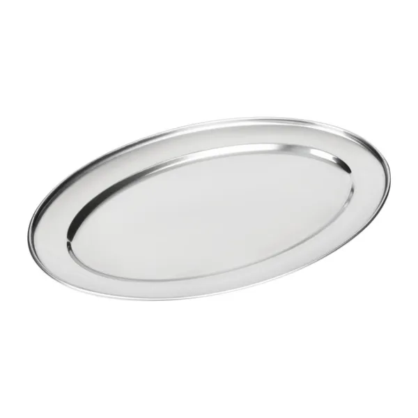 Poslužavnik ovalnog oblika od nehrđajućeg čelika - 450mm