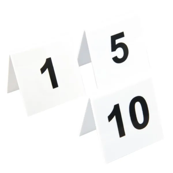 Set brojeva stolova od plastike 1-10