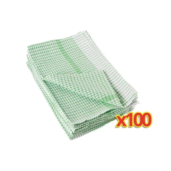 Set od 100 zelenih kuhinjskih krpa