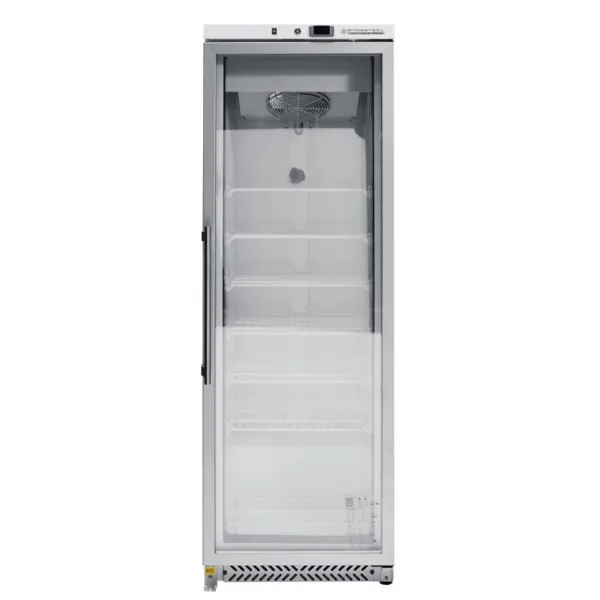 Zamrzivač Ormar 400 L Staklena Vrata, Ventilirano Hlađenje -18/-22 °C, 7 Razina, Plin R290, 210 W — Bijelo Lakirano