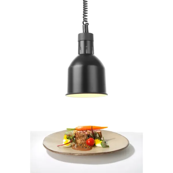 Podesiva crna cilindrična grijaća lampa