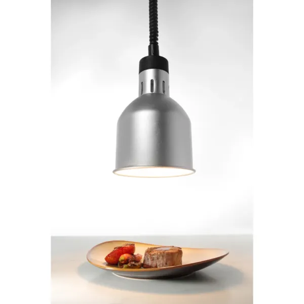 Podesiva cilindrična srebrna grijaća lampa