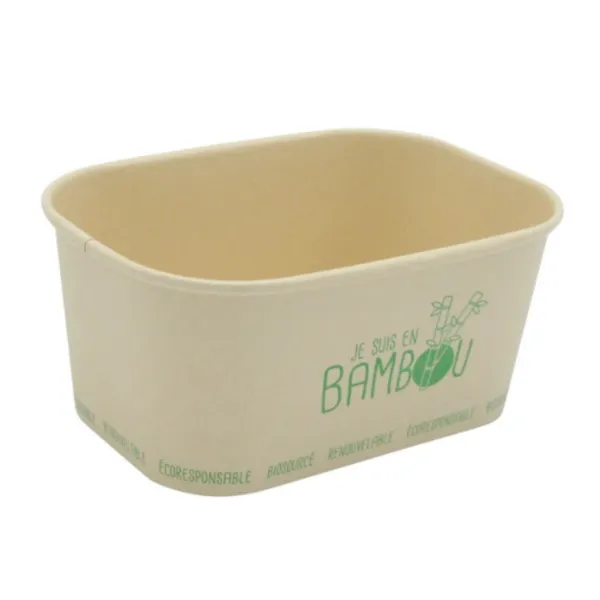 Posuda od bambusa za mikrovalnu pećnicu "Ja sam od bambusa" - 100 cl - Paket od 50
