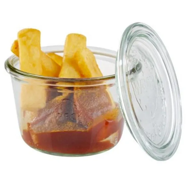 Vrč Weck od stakla s poklopcem - 370 ml - Paket od 3