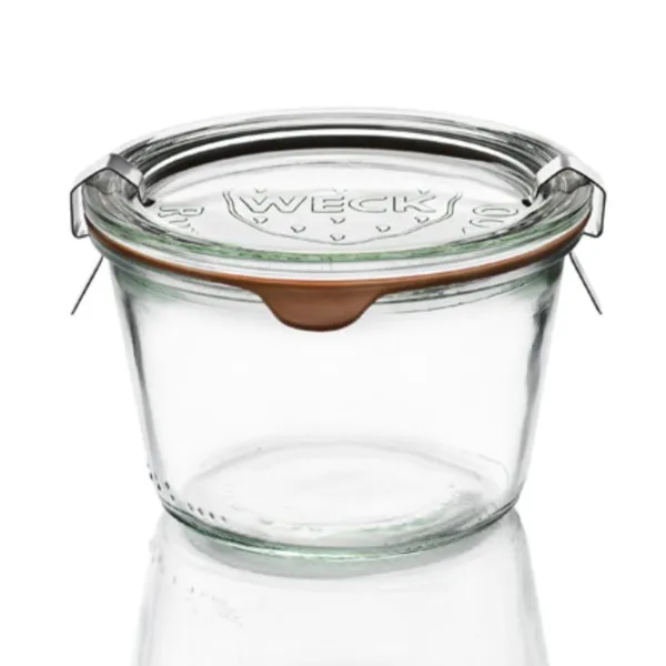 Stakleni bokal Weck ravni - 370 ml - Paket od 6