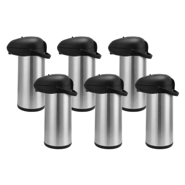 Termo Vrč s Pumpom 5 L Inox, Set od 6 — Termo Dozator Kave za Buffet, Catering, CHR