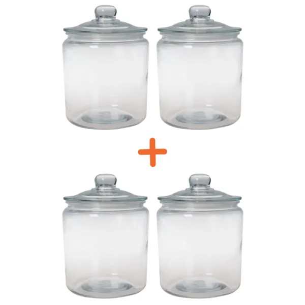 Staklenka za kekse - 6,3 L - Set od 4